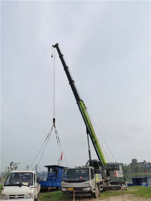 大悟县桥梁建设吊装案例